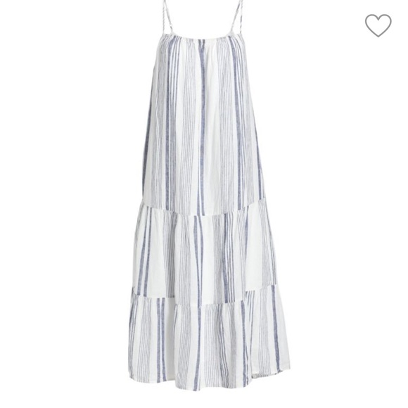 Rails Adora stripe midi dress blue white striped NWT - Picture 6 of 15